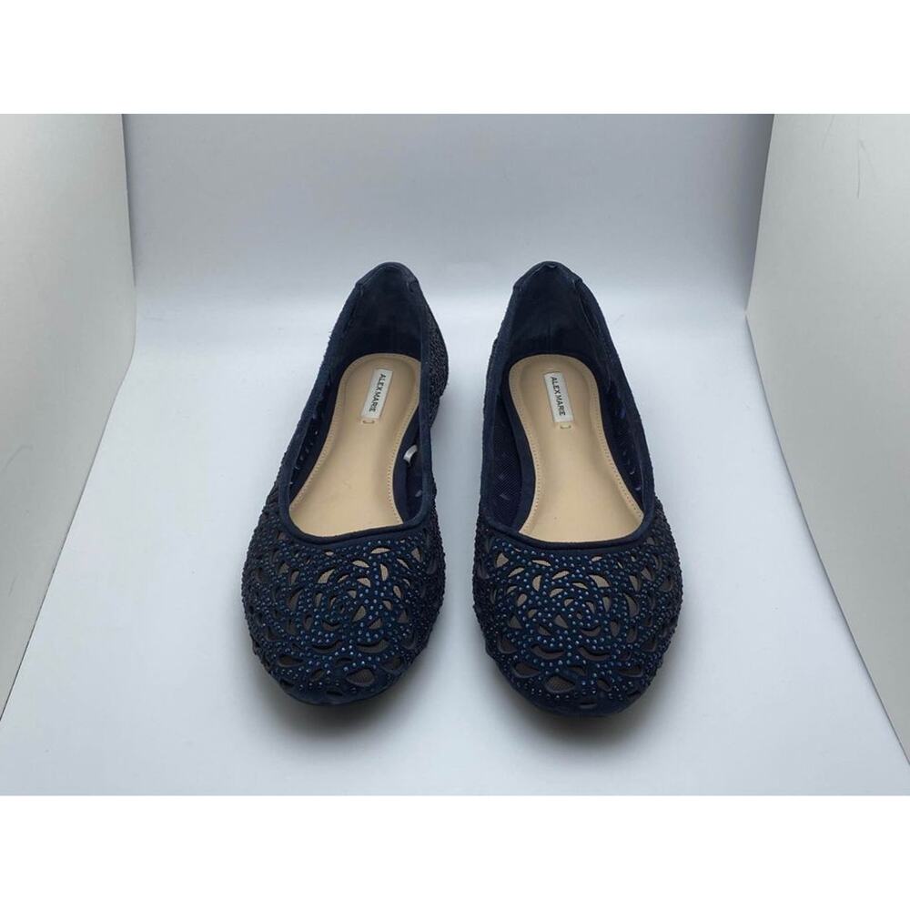 Alex Marie Ballet Flats Sparkly Blue Women’s Size 7.5 Suede Leather